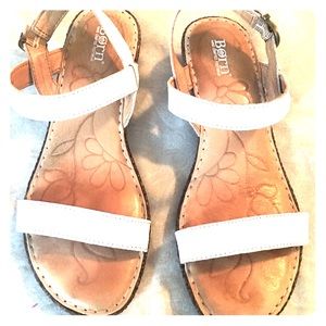 BORN White Sandal - Wedge Heel
